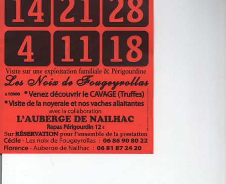 Visite de la ferme tous les mercredis à 10 h du 14 juillet au 18 août